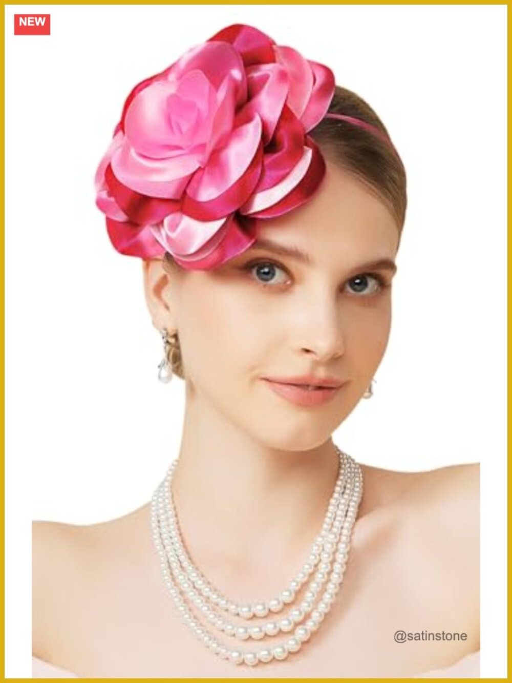 Polyester Fascinator Hat with Hair Clip & Headband One Size Fits Most